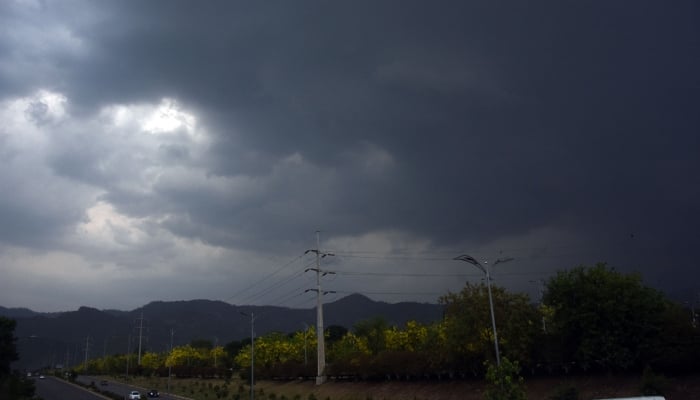 Dark clouds hover over Islamabad during rainy weather on June 17, 2026. — Online