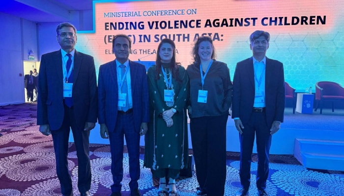 Child Protection and Welfare Bureau Punjab Chairperson and MPA Sarah Ahmad (centre) at the South Asia Ministerial Conference on Ending Violence Against Children in Colombo, Sri Lanka, June 23, 2026. — Geo News