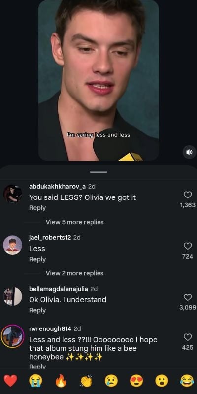 Louis Partridge says hes caring less and less after Olivia Rodrigo split