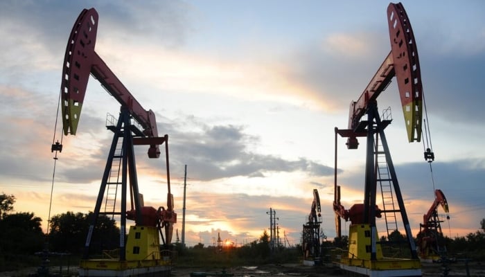 Pumpjacks are seen during sunset at the Daqing oil field in Heilongjiang province, China August 22, 2019.  — Reuters