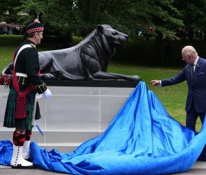 King Charles unveils lion that roars with Scotland's Military Legacy