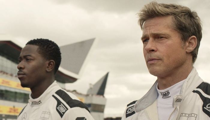 Brad Pitt and Damson Idris in F1 movie