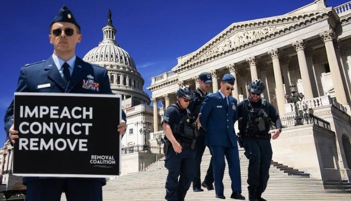 Air Force officer arrested on Capitol Hill following Trump impeachment remarks