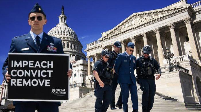 Air Force officer arrested on Capitol Hill following Trump impeachment remarks