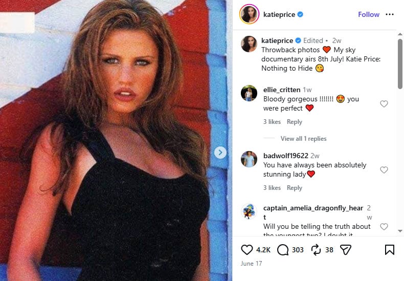 Katie Price defends stepdad after his painful love life confession