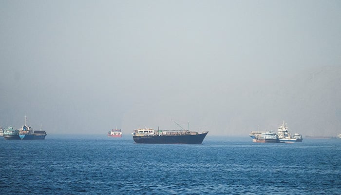Vessels are seen at the Strait of Hormuz, as seen from Musandam, Oman, June 1, 2026. — Reuters