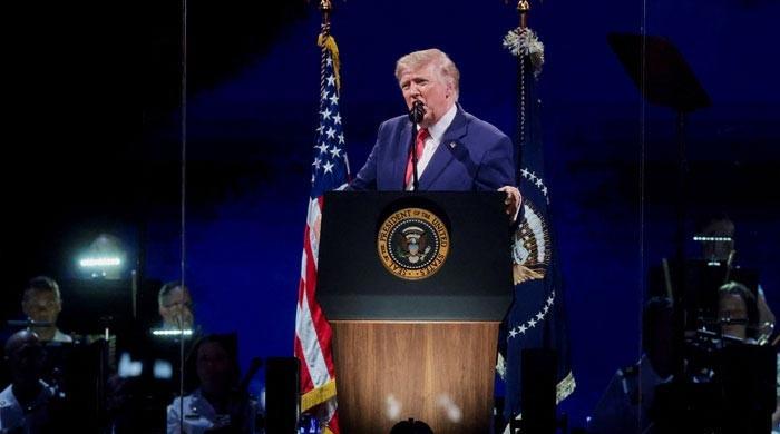 Trump hails US, blasts 'communists' in 250th anniversary speech