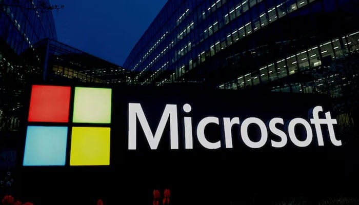 A view shows a Microsoft logo at Microsoft offices in Issy-les-Moulineaux near Paris, France, March 25, 2024. — Reuters
