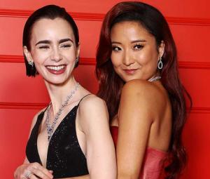 Lily Collins, Ashley Park turn Paris streets into fashion runway