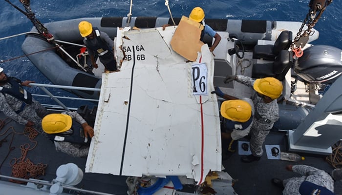 Pakistan Navy, PMSA find wreckage of missing cargo aircraft off Ormara coast. — X/@Pk_PAA_Official