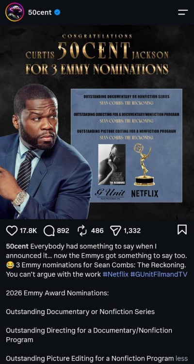 Instagram / 50Cent