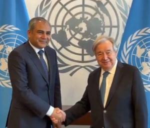 UN chief praises Pakistan's contributions to peace in meeting with Naqvi