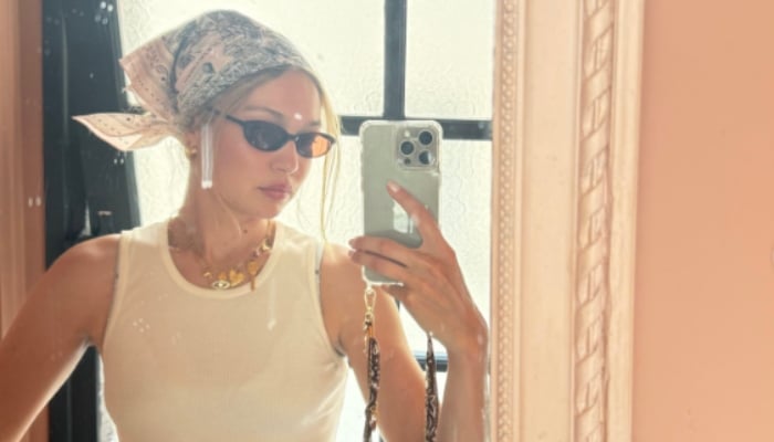 Gigi Hadid wore a pink glittery gown at the grand wedding
