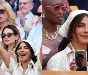 Priyanka Chopra beams as she FaceTimes Nick Jonas from Wimbledon Royal Box