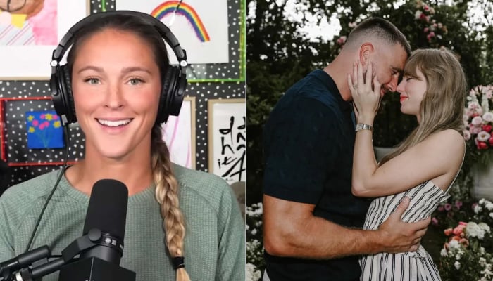 Kylie Kelce breaks silence on Taylor Swift and Travis Kelces wedding photos