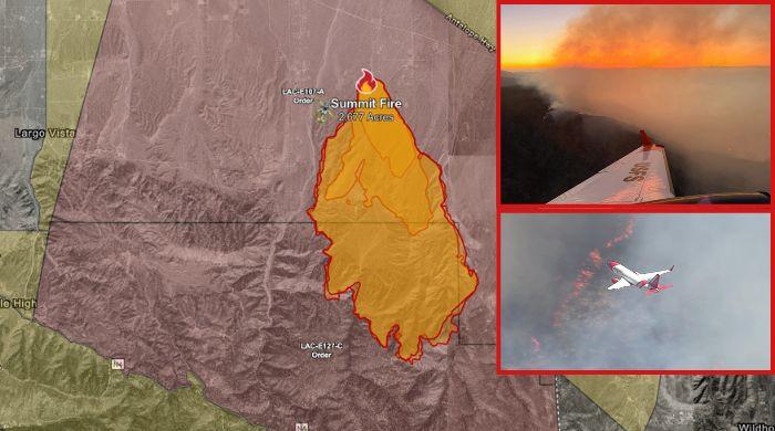 Summit Fire in Antelope Valley scorches over 2,700 acres with evacuations in place