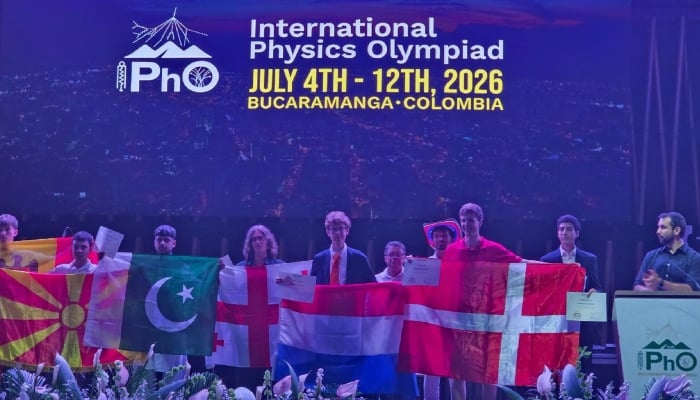 Participants of 56th International Physics Olympiad (IPhO) pose for a photo in Bucaramanga, Colombia, July 12, 2026. — APP