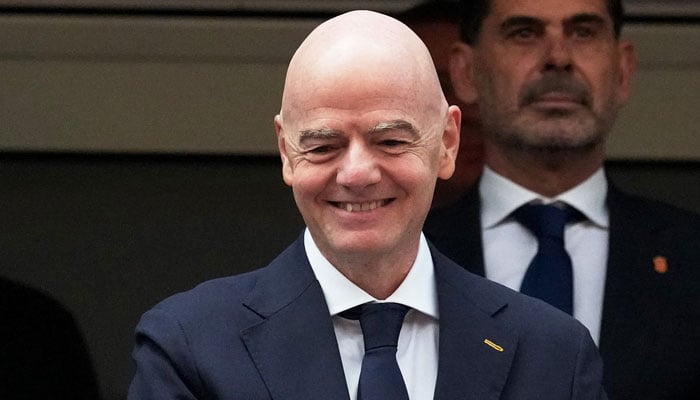FIFA President Gianni Infantino in the stands before the World Cup 2026 match between Spain and Austria at Los Angeles Stadium, in California, US on July 2, 2026. — Reuters