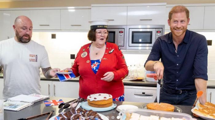 Prince Harry shares laugh with veteran who defied odds after surviving war