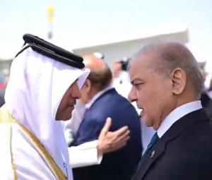 PM Shehbaz arrives in Doha to condole demise of ex-Qatar emir Sheikh Hamad