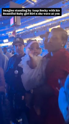 Rihannas daughter Rocki at Jay-Z concert