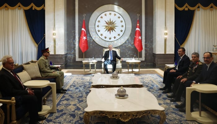 Chief of Defence Forces (CDF) and Chief of Army Staff (COAS) Field Marshal Asim Munir is photographed during the meeting with Turkish President Recep Tayyip Erdogan in Ankara, Turkiye, July 14, 2026. — X/@trpresidency