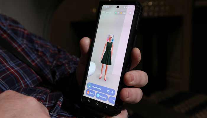 A man shows an AI-powered partner in his mobile phone. — Reuters
