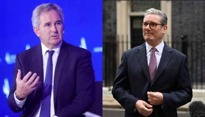 Argentina Foreign Minister Pablo Quirno (left), UK PM Keir Starmer (Right)