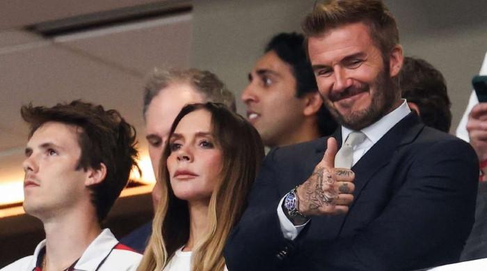 Fans praise Cruz Beckham's sweet hug for David after England's World Cup exit