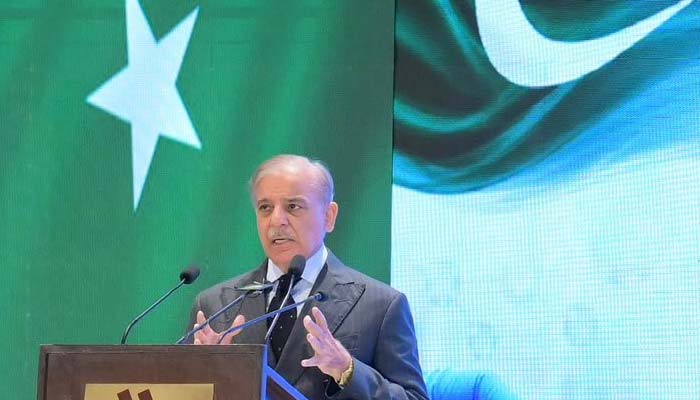 Prime Minister Shehbaz Sharif addresses the Pak-China Pharmaceutical B2B Conference in Islamabad, July 17, 2026. — X/@PakPMO