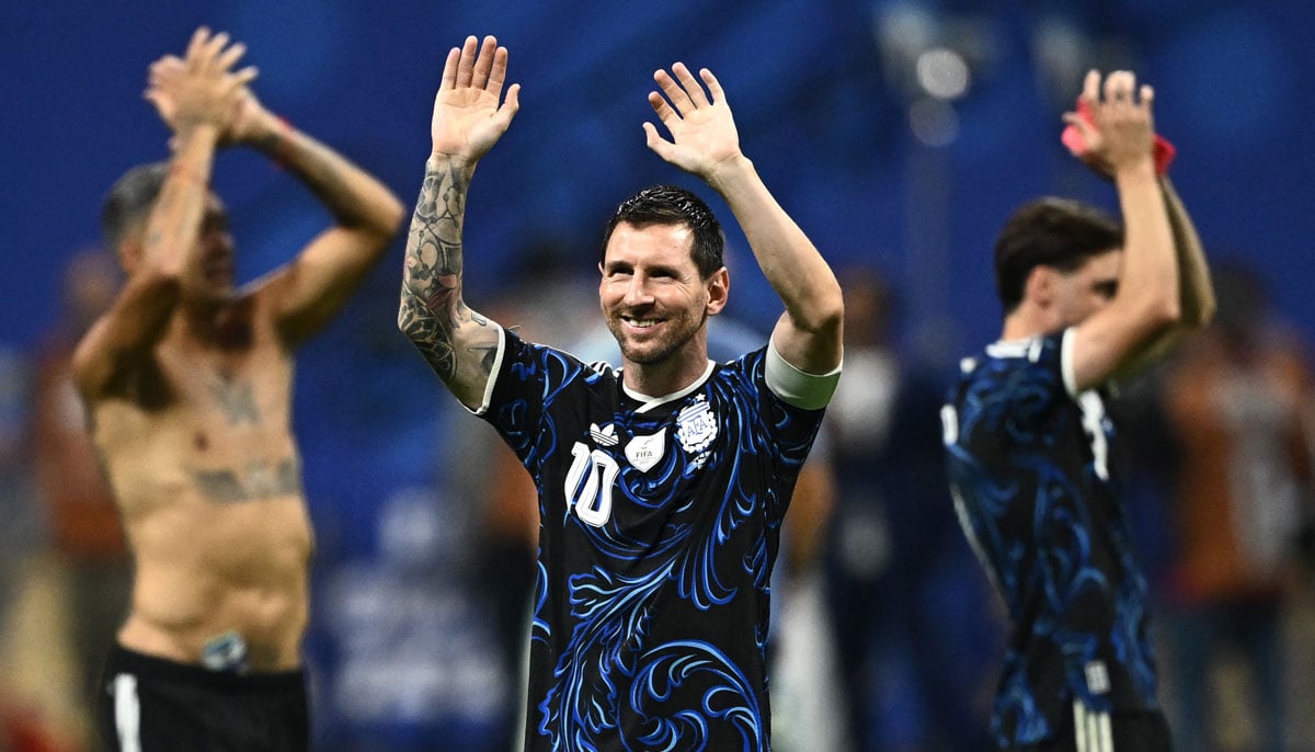 Argentinas Lionel Messi celebrates after the match against England in Atlanta Stadium, Atlanta, Georgia, US on July 15, 2026. — Reuters