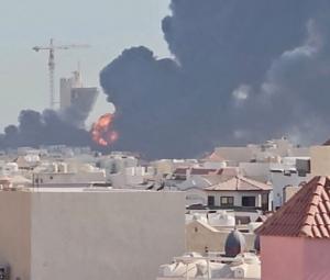Iran attacks Bahrain and Kuwait, where power, water plant is alight