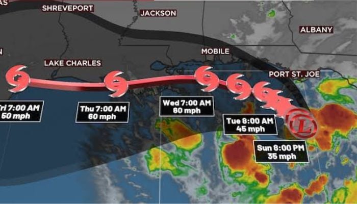 Tropical depression two forms in Gulf, expected to become Storm Bertha