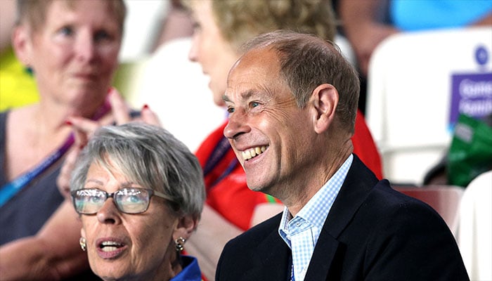 Prince Edward arrives before the King to enjoy Drums and Roses performance