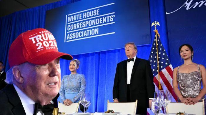 Trump makes historic first WHCA Dinner address, rescheduled after April shooting