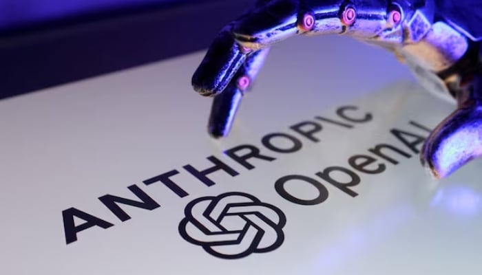 Open AI and Anthropic logos are seen in this illustration created on September 12, 2025. — Reuters