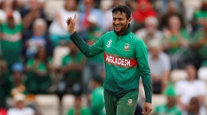 Bangladesh says star cricketer Shakib will not play again after Hasina event