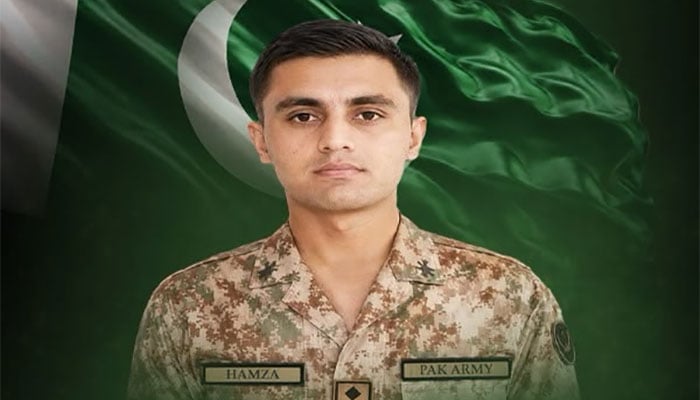 This photo shows Pakistan Armys Captain Hamza Akram martyred during IBO in Hangu, Khyber Pakhtunkhwa. — ISPR