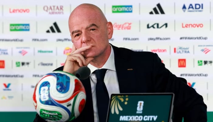 Fifa President Gianni Infantino during the press conference in Mexico City, Mexico on June 10, 2026. — Reuters
