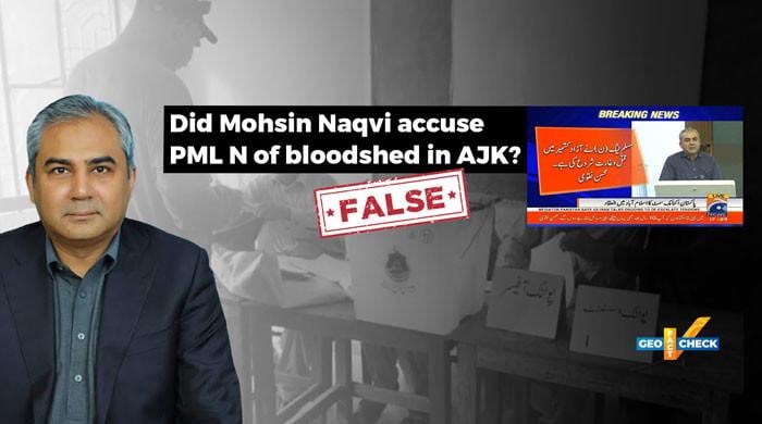 Fact-check: Fake Geo News graphic falsely quotes Mohsin Naqvi on PML-N