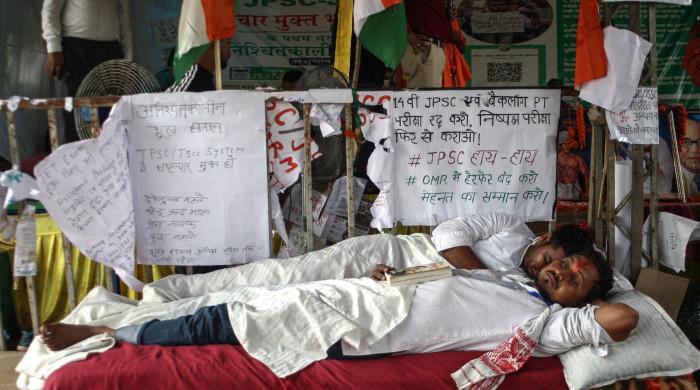 Indian students step up exam protests in Jharkhand