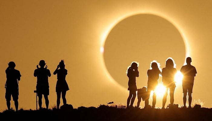 People gather to experience a rare total solar eclipse in Teruel, Spain on August 13, 2026. — Reuters