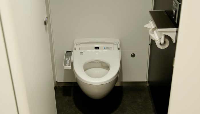 Image show a public toilet at the Ariake Arena. — Reuters/File