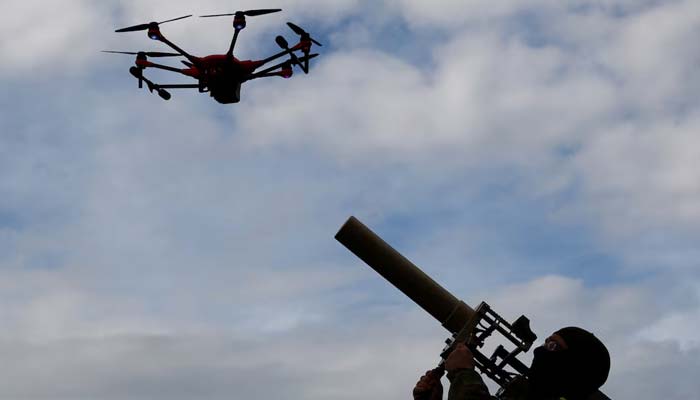 A soldier of the German armed forces demonstrates a HP 47 drone jammer during the defence exercise Red Storm Bravo, in which civilian and military coordination is trained and led by the German army, Bundeswehr, in Hamburg, Germany, September 26, 2025. — Reuters