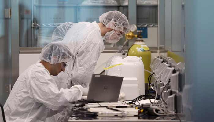 Employees train to be cell therapy specialists at Gilead unit Kites manufacturing facility in Frederick Maryland, US, March 14, 2024. — Reuters