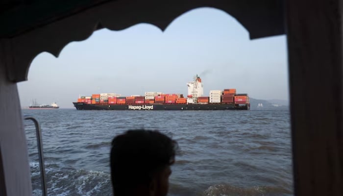A man looks at a container ship in the Arabian Sea off the coast of Mumbai, India, May 6, 2026. — Reuters