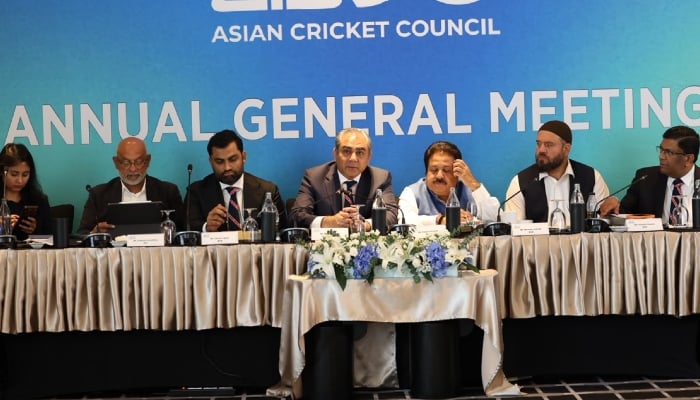 Asian Cricket Council (ACC) President Mohsin Naqvi speaks during the ACC Annual General Meeting in Bangkok, Thailand, August 23, 2026. — Reporter