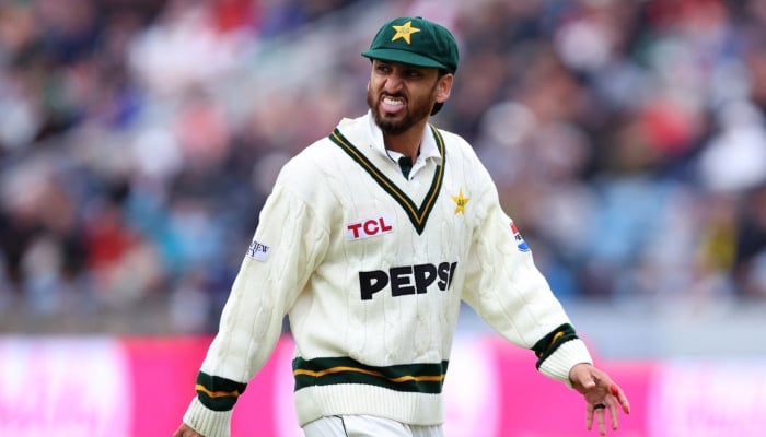 Pakistans Salman Agha reacts after dropping a catch against during first Test against England at Headingley Cricket Ground, Leeds, Britain on August 20, 2026. — Reuters