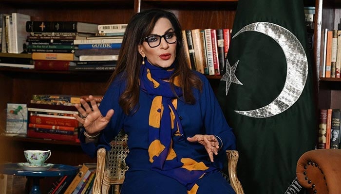 An undated image of Pakistan Peoples Party (PPP) Senator Sherry Rehman during an interview. — AFP