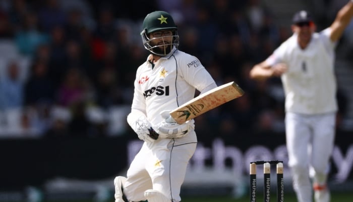 Pakistans Imam-ul-Haq reacts after being caught out by Englands Jamie Smith off the bowling of Jofra Archer during the first Test at Headingley Cricket Ground, Leeds, Britain, August 21, 2026. — Reuters